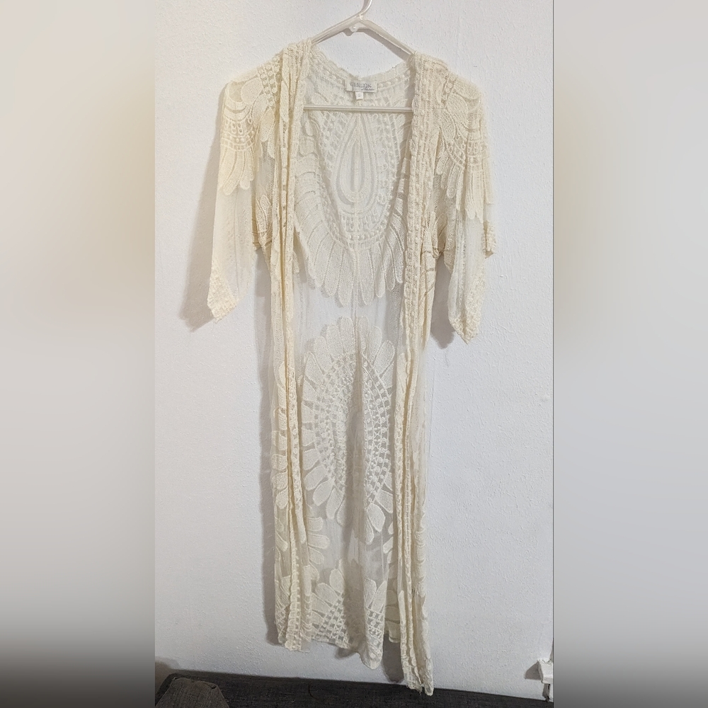 Rebellion sheer beach duster, size small